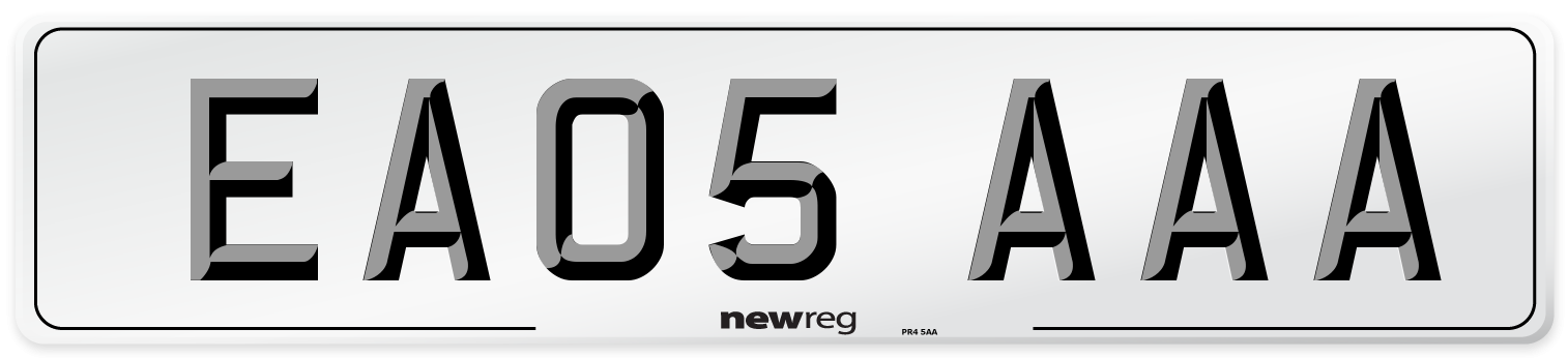 EA05 AAA Number Plate from New Reg